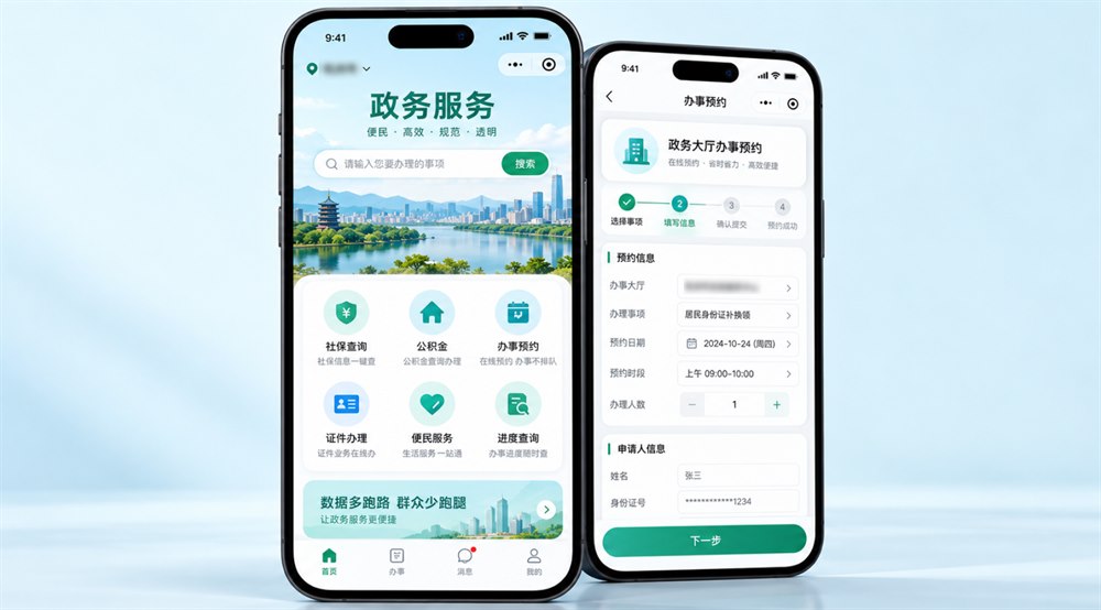 政务服务小程序项目截图